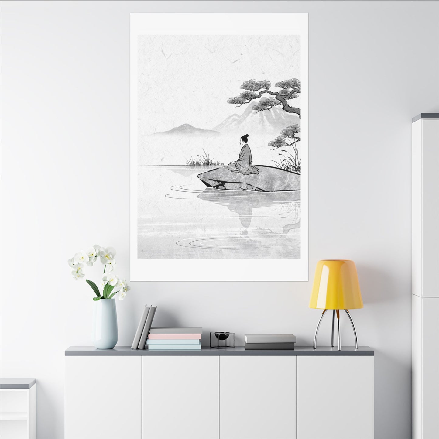 Meditation Harmonious Zen Ukiyo-e Canvas Art