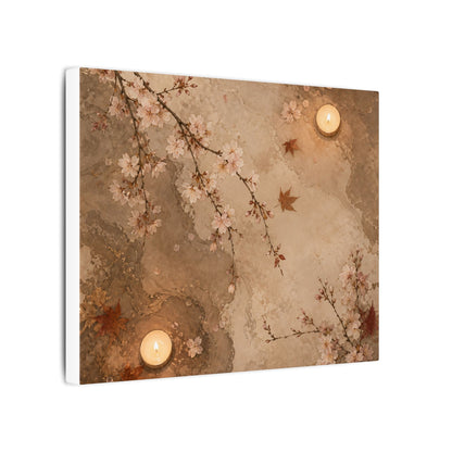Cherry Blossom Canvas Art | Autumn Japandi Japanese Pattern Art