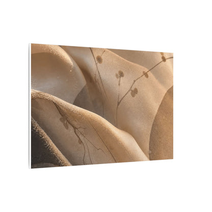 Japandi Silk Drape in Golden Hour | Japanese Pattern Canvas Art