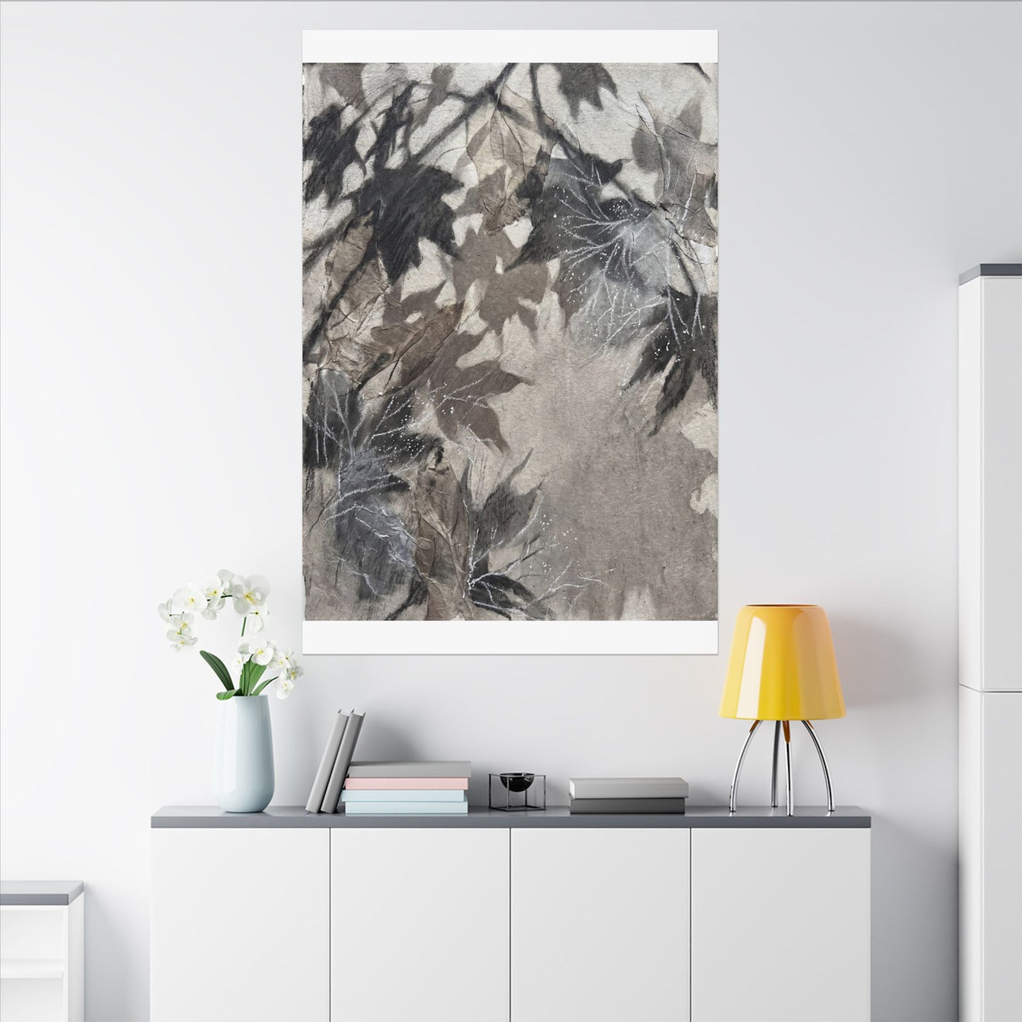 Shadow Play Texture Canvas Art | Cozy Japandi Art