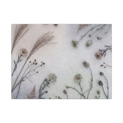 Dried Flowers Japanese Pattern Canvas Art | Elegant Japandi Art