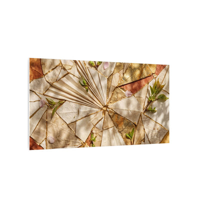 Resilient Paper Fold Canvas Art - Gold Repair Kintsugi