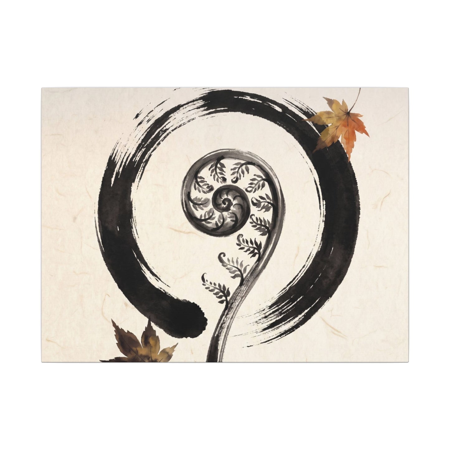 Fern Unfurling Autumn Canvas Art | Zen Peaceful Design