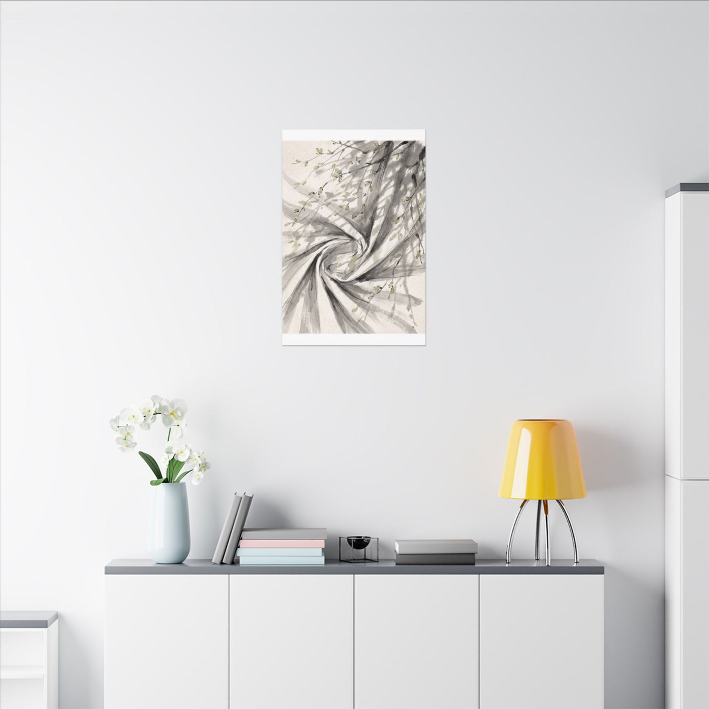 Silk Drape Spring Canvas Art | Zen Contemplative Design