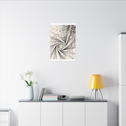 Silk Drape Spring Canvas Art | Zen Contemplative Design