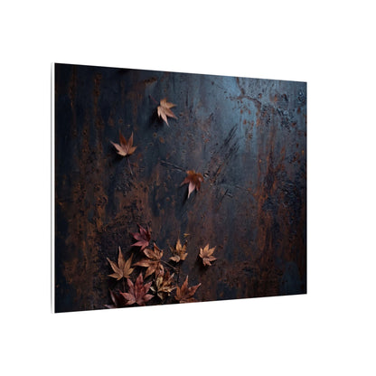 Moonlight Rust Patina Canvas Art - Dark Japandi Mono No Aware