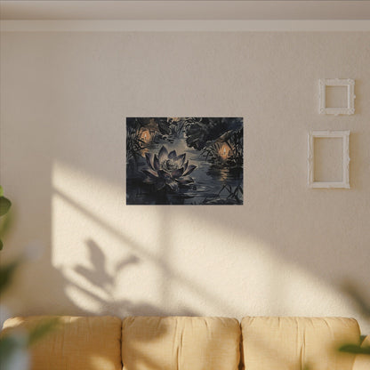 Fukinsei Lotus Flower Canvas Art - Zen Sumi E