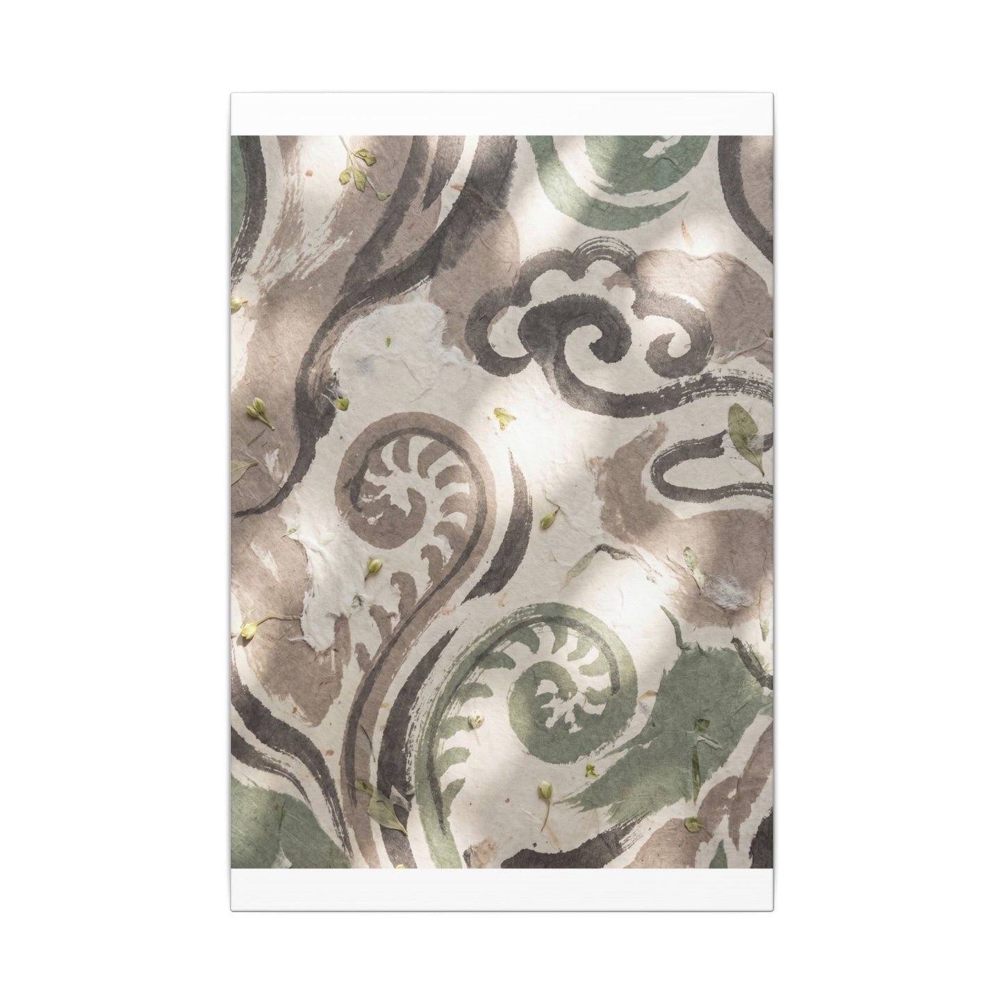 Dappled Ink Brushstroke Canvas Art - Japandi Ma