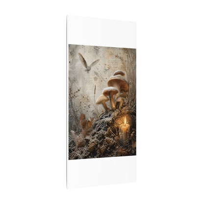 Wild Mushrooms Texture Canvas Art | Elegant Japandi Art