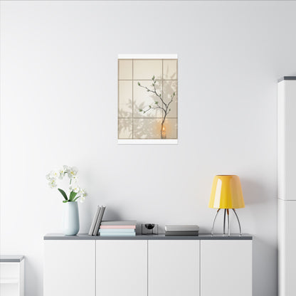 Shoji Screen Spring Canvas Art | Japandi Cozy Design