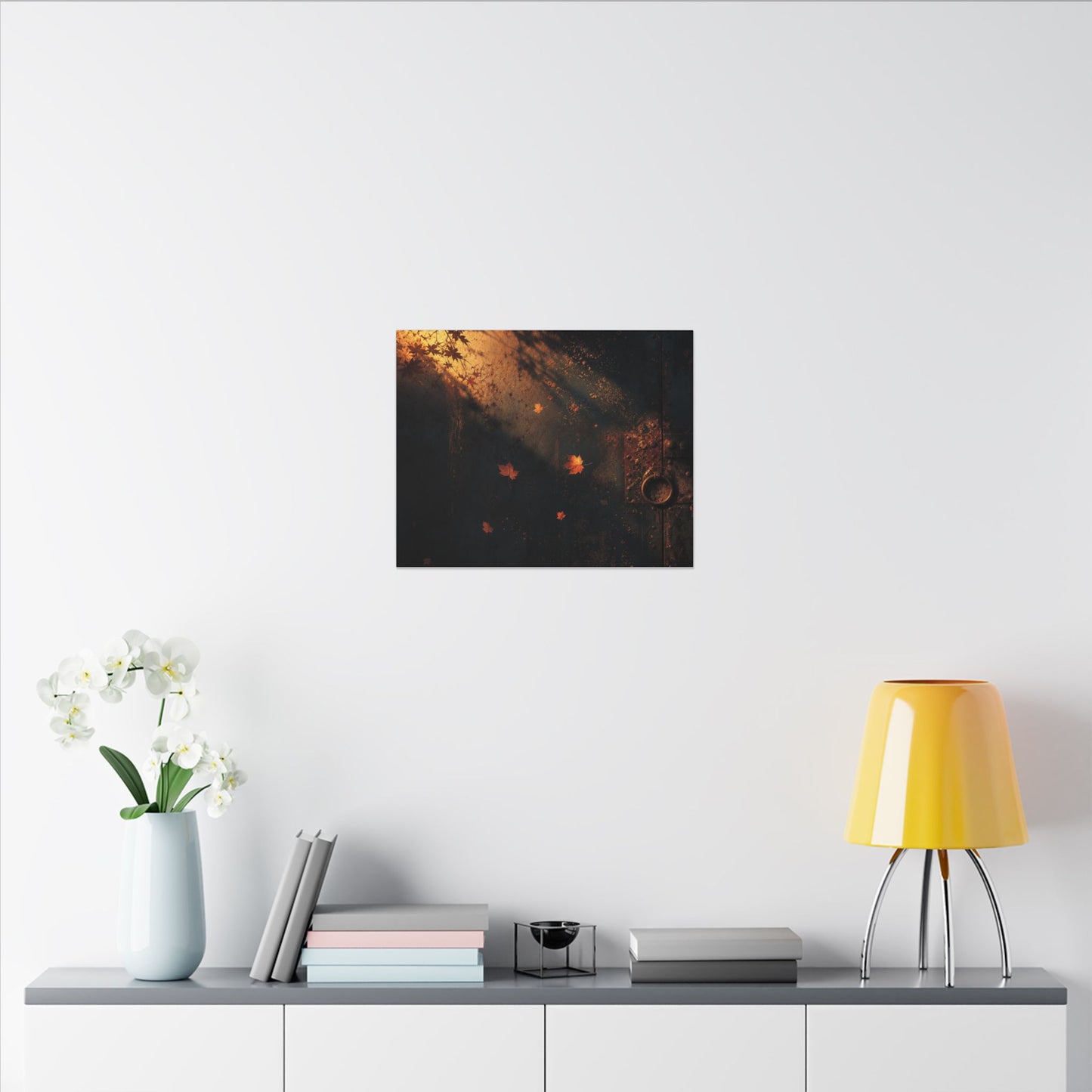 Dark Japandi Rust Patina in Golden Hour | Shadow Zen Canvas Art