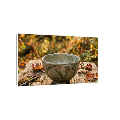 Golden Hour Ceramic Bowl Canvas Art - Japandi Fukinsei
