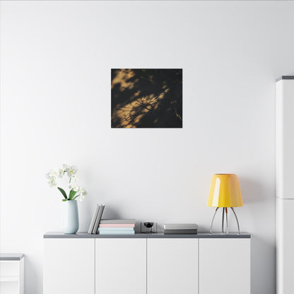 Moody Shadow Play Canvas Art - Moody Minimal Dark Japandi