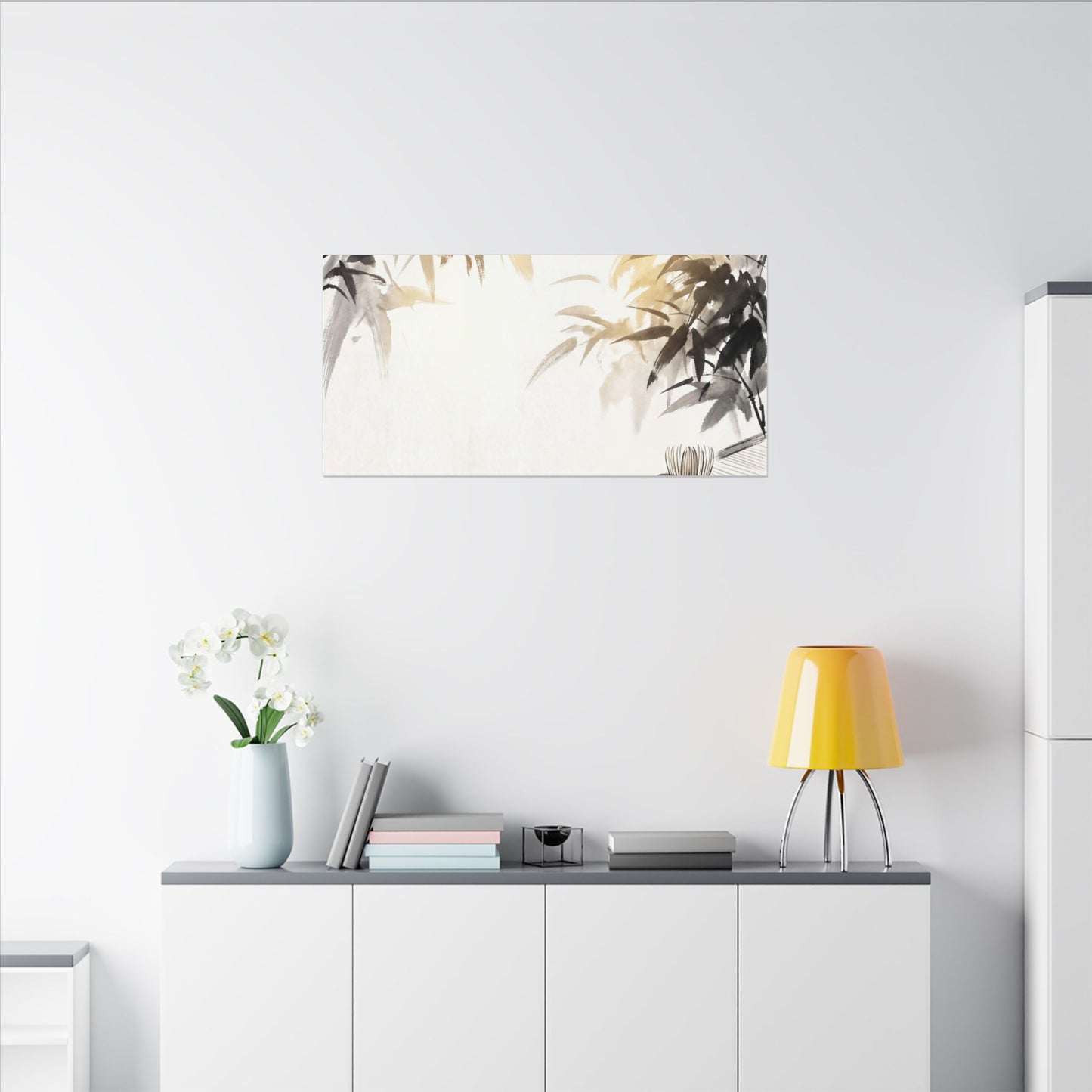 Tea Ceremony Sumi E Canvas Art | Serene Zen Art