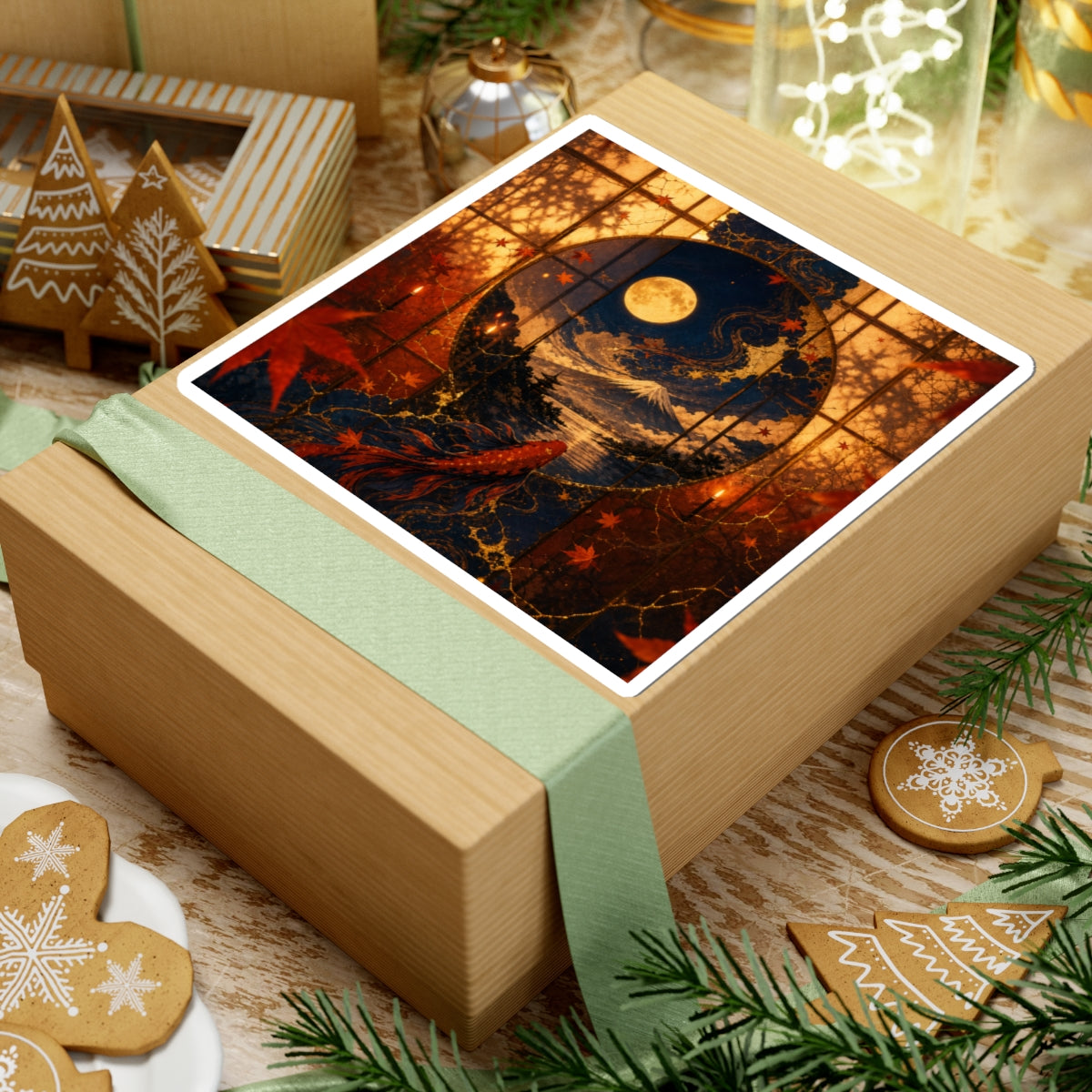 Healing Shoji Screen Sticker - Gold Vein Kintsugi