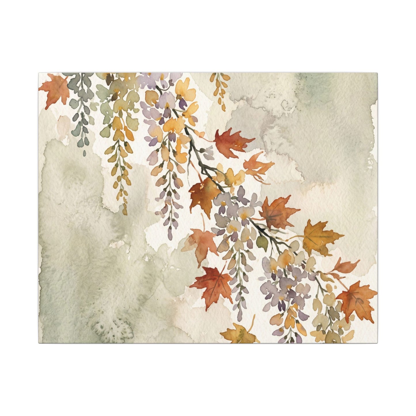 Ma Wisteria Canvas Art - Japandi Watercolor