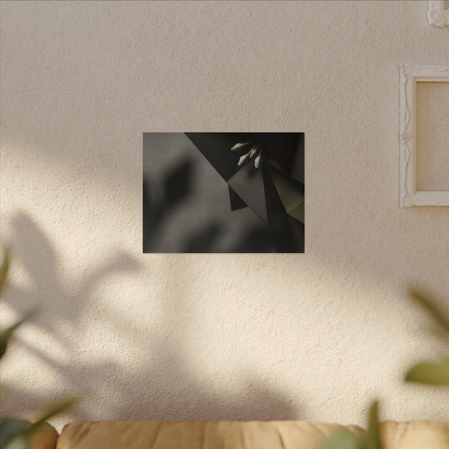 Paper Fold Moody Minimal Canvas Art | Luxurious Dark Japandi Art