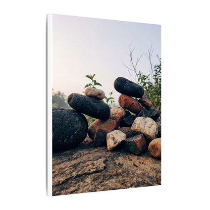 River Stones Canvas Art | Spring Kintsugi Broken Beauty Art