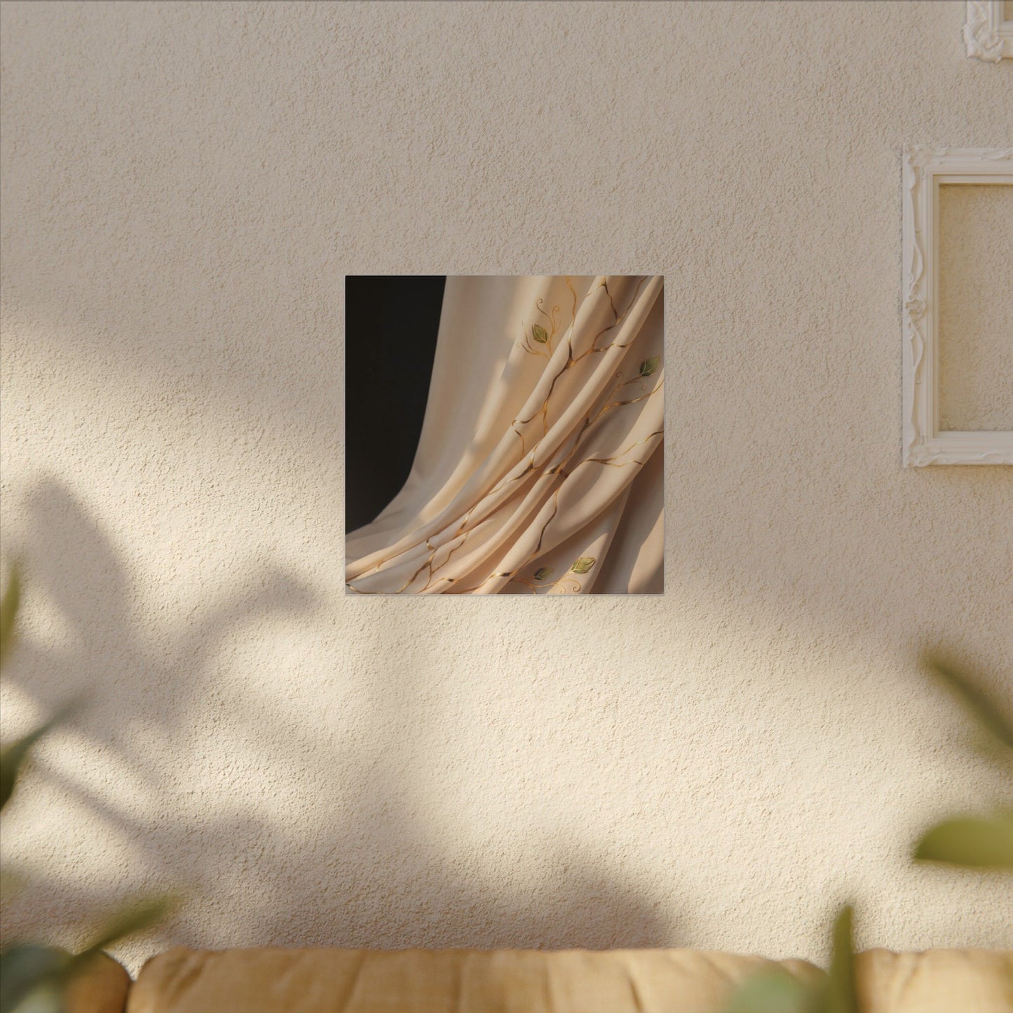 Golden Hour Silk Drape Canvas Art - Kintsugi Fukinsei