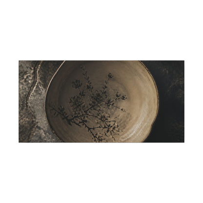 Ceramic Bowl Spring Canvas Art | Japandi Earthy Design