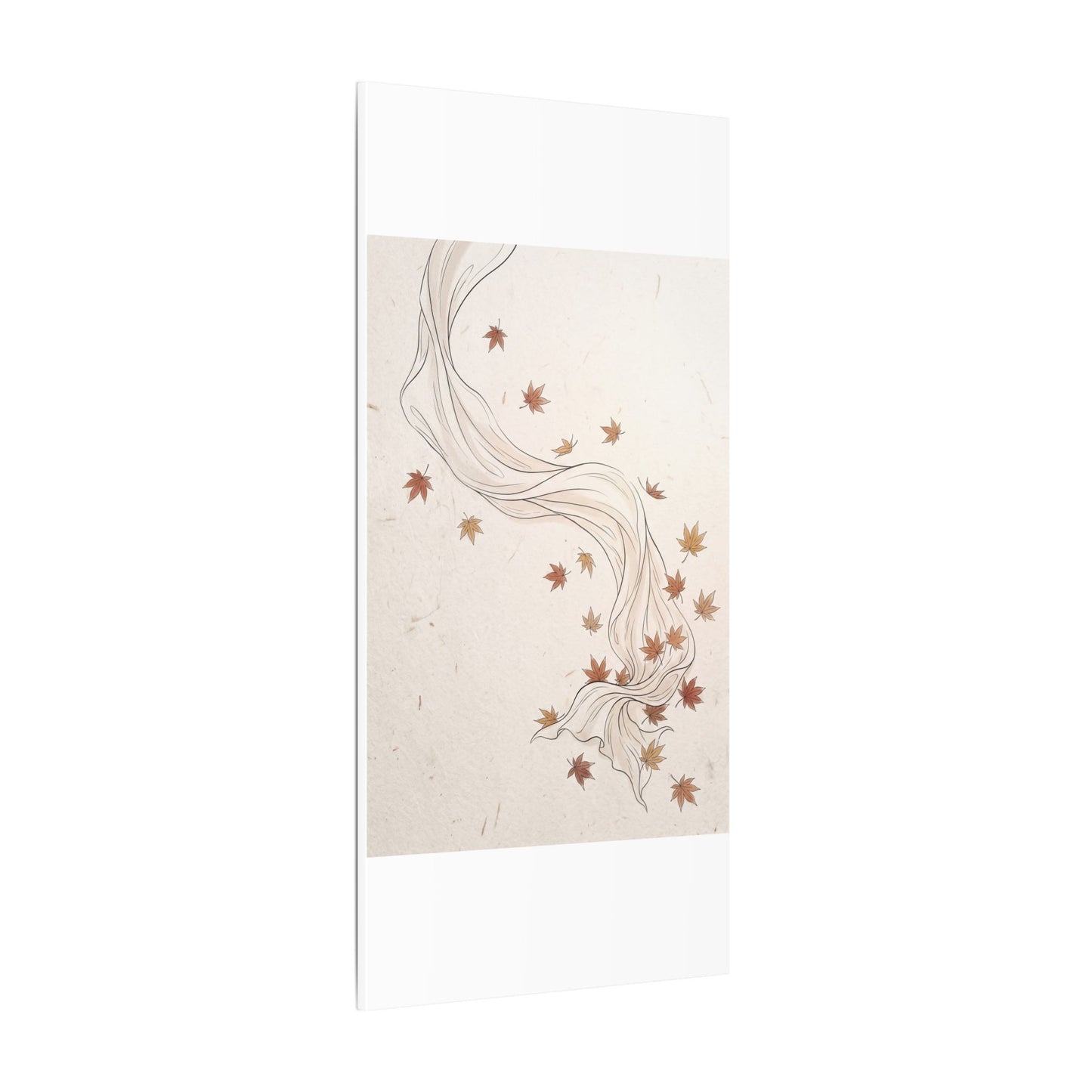 Japandi Silk Drape in Dawn | Minimal Line Canvas Art