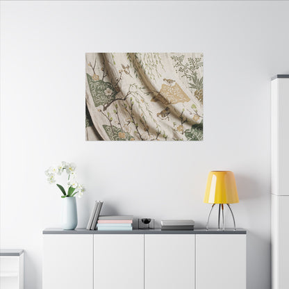 Silk Drape Canvas Art | Spring Japandi Japanese Pattern Art
