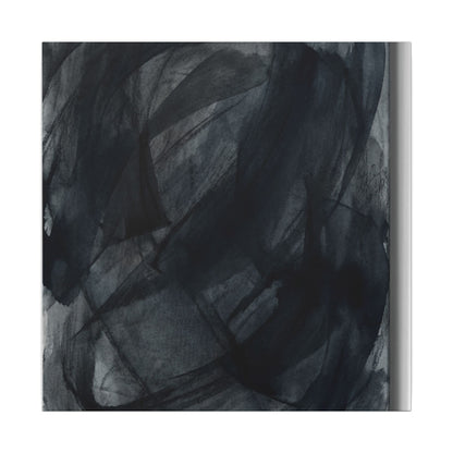 Deep Tones Dark Japandi Charcoal Canvas Art