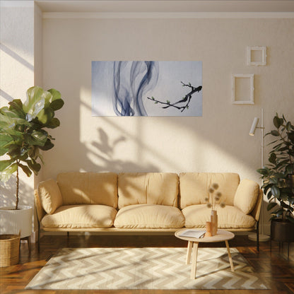 Incense Smoke Spring Canvas Art | Zen Tranquil Design