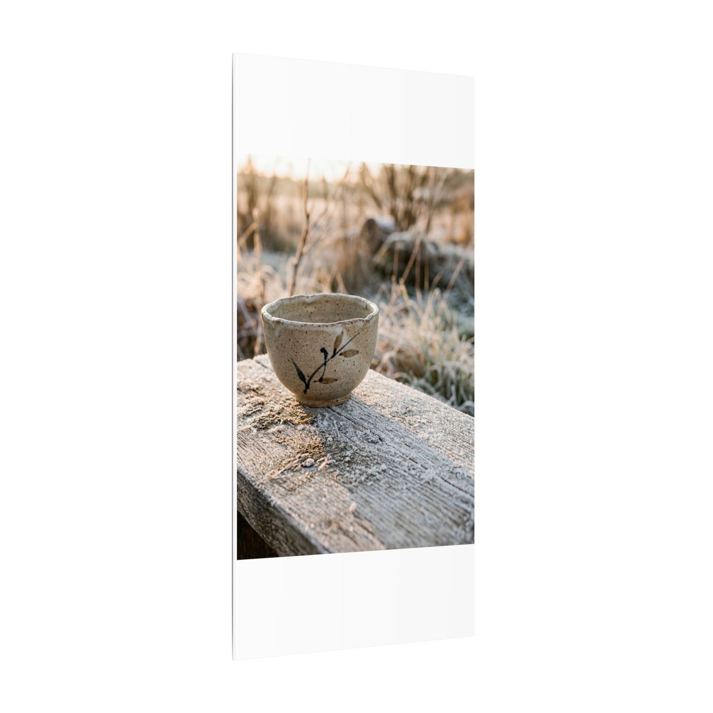 Golden Hour Ceramic Bowl Canvas Art - Japandi Ma
