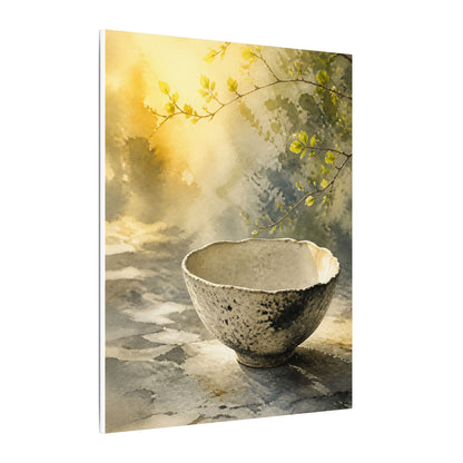 Cozy Ceramic Bowl Canvas Art - Watercolor Japandi