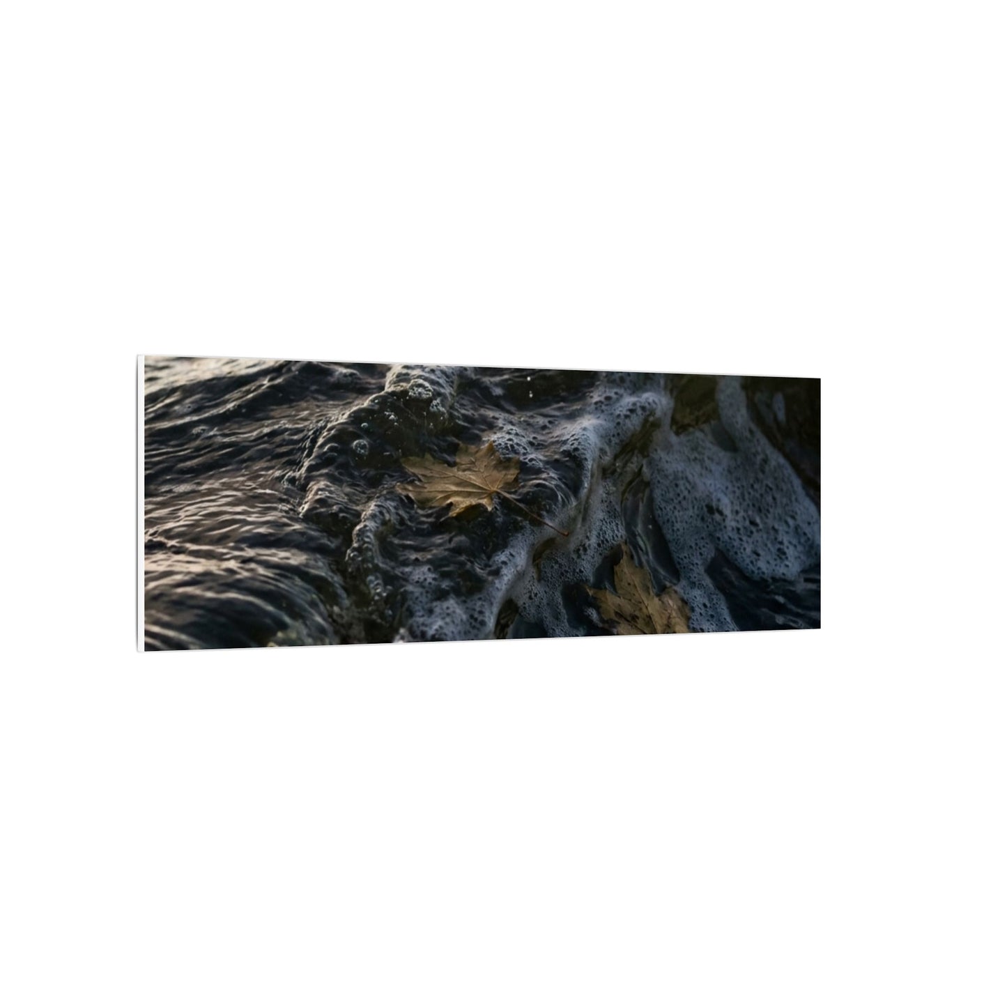 Dark Japandi Ocean Wave in Dawn | Moody Minimal Canvas Art