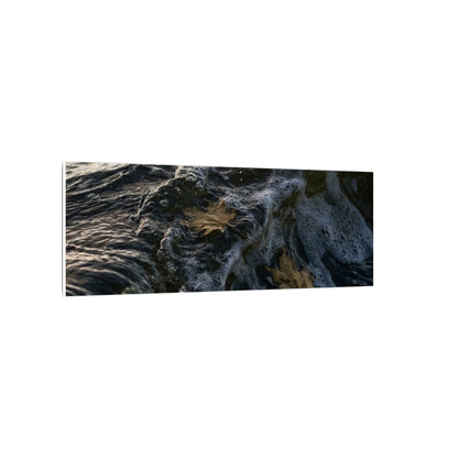 Dark Japandi Ocean Wave in Dawn | Moody Minimal Canvas Art
