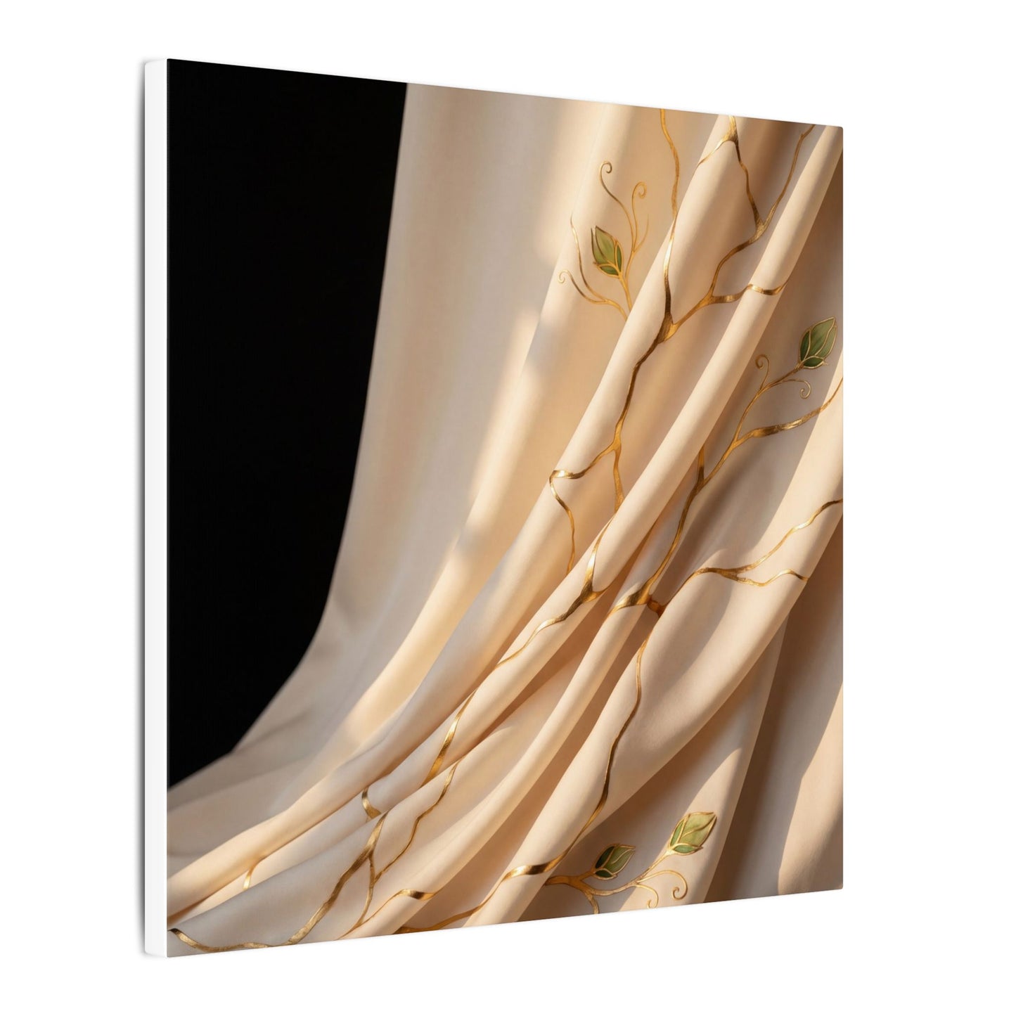 Golden Hour Silk Drape Canvas Art - Kintsugi Fukinsei