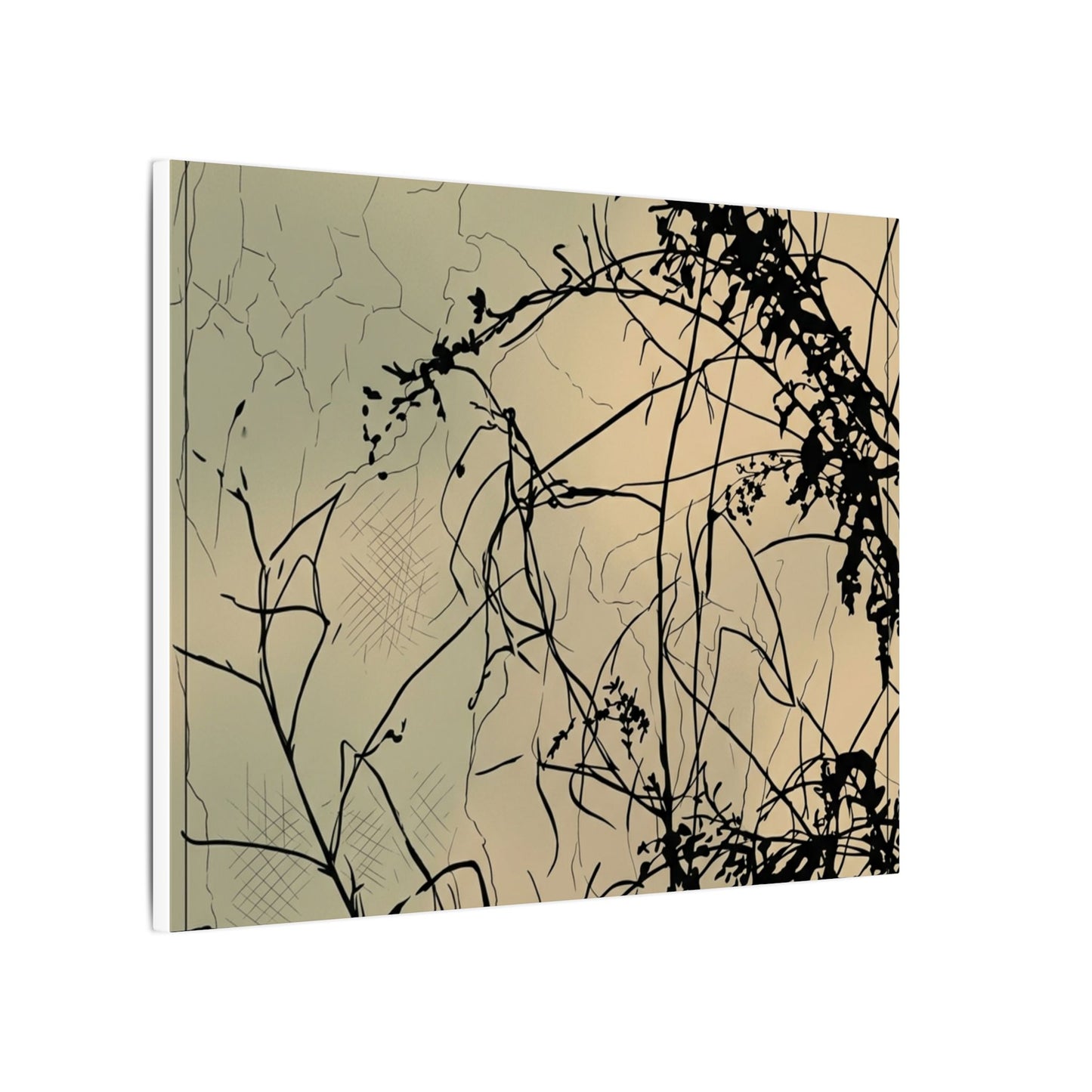 Golden Hour Shadow Play Canvas Art - Japandi Mono No Aware