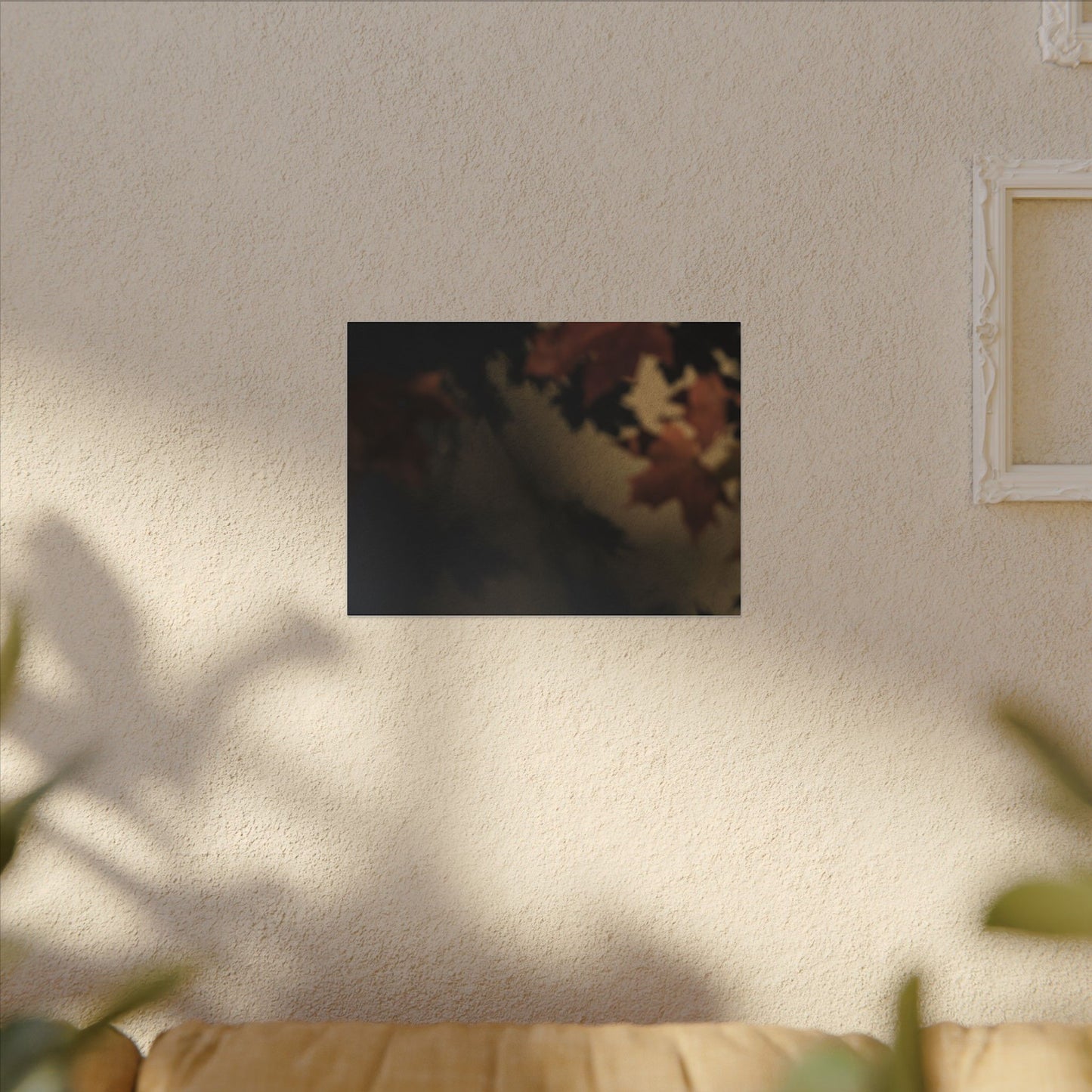 Shadow Play Canvas Art | Autumn Dark Japandi Moody Minimal Art