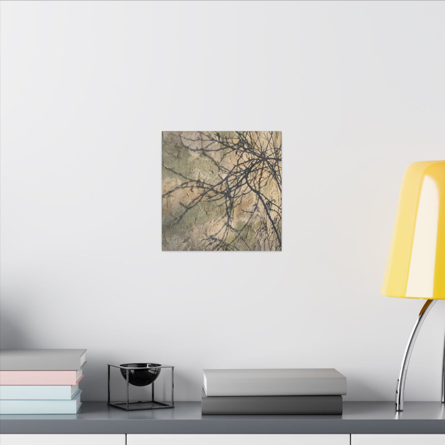 Japandi Shadow Play in Golden Hour | Texture Canvas Art