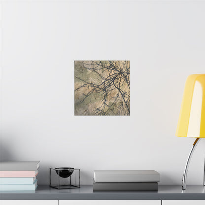 Japandi Shadow Play in Golden Hour | Texture Canvas Art