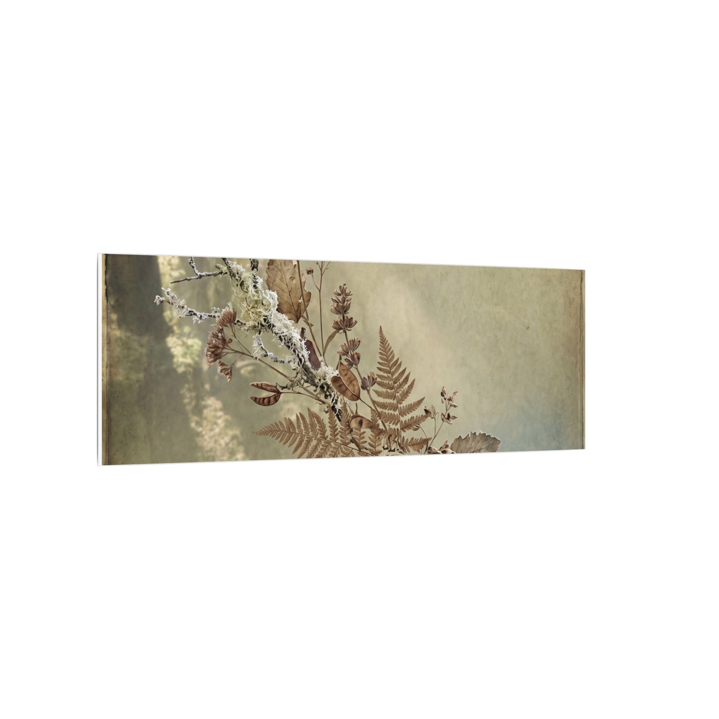 Winter Dried Flowers Forest Whimsy Canvas Art | Earthy Decor