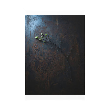 Moody Rust Patina Canvas Art - Moody Minimal Dark Japandi