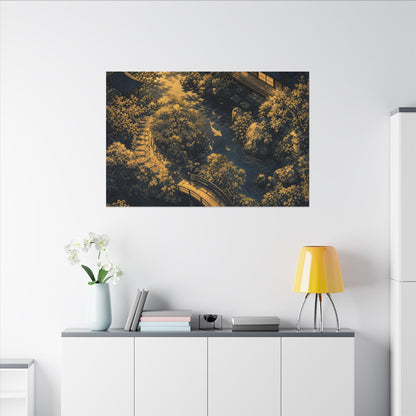 Contemplative Moonlit Garden Canvas Art - Ukiyo E Inspired Zen
