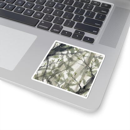 Shoji Screen Watercolor Sticker | Cozy Japandi Art