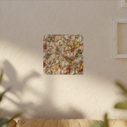 Resilient Paper Fold Canvas Art - Gold Repair Kintsugi