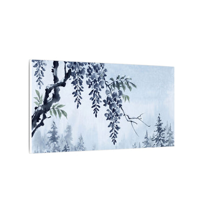 Seijaku Wisteria Canvas Art - Zen Sumi E