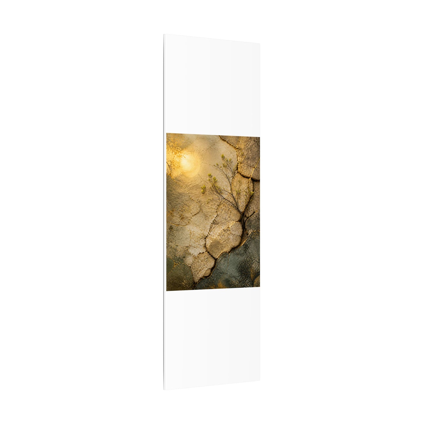 Cracked Earth Spring Canvas Art | Japandi Warm Design