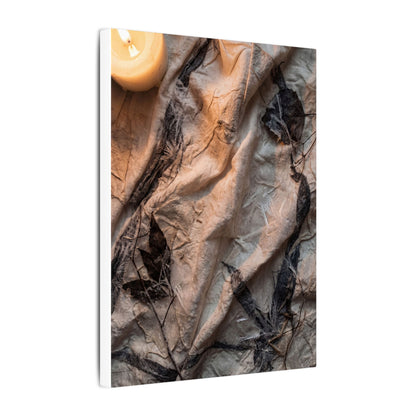 Candlelight Silk Drape Canvas Art - Japandi Mono No Aware
