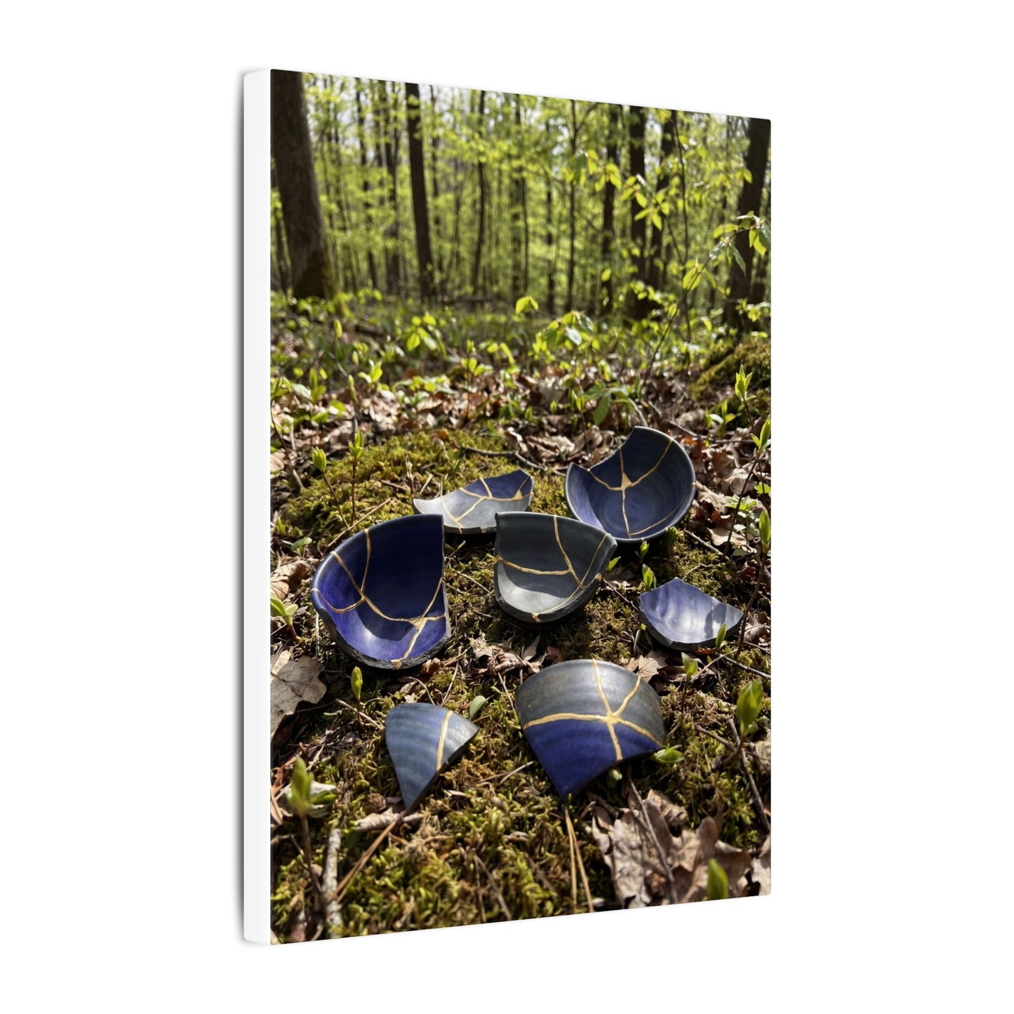 Philosophical Broken Pottery Canvas Art - Broken Beauty Kintsugi