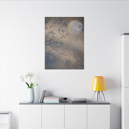 Shadow Play Canvas Art | Winter Japandi Japanese Pattern Art