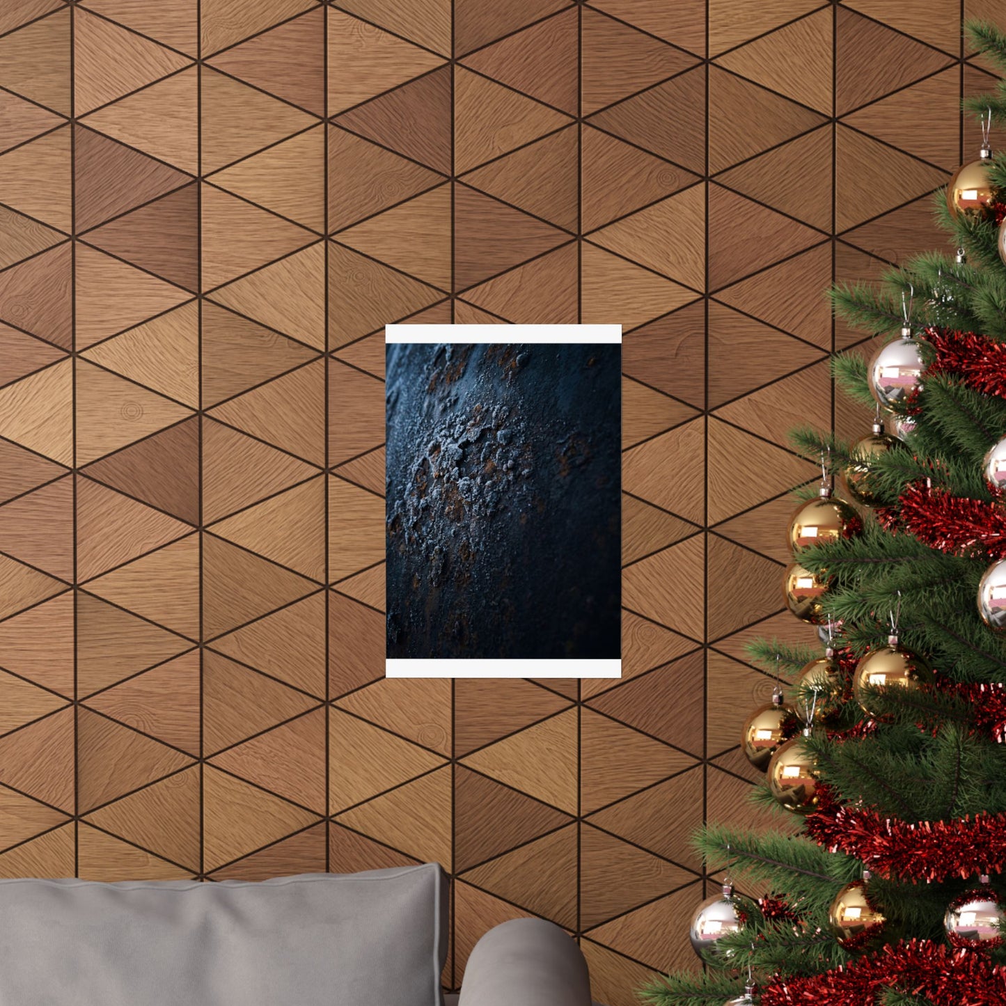 Rust Patina Wall Art Print | Winter Dark Japandi Shadow Zen Art