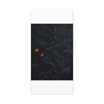 Candlelight Silk Drape Canvas Art - Dark Japandi Kanso
