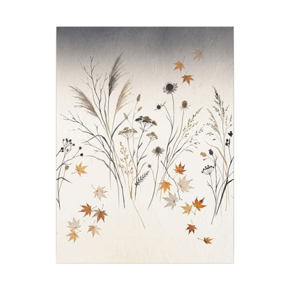 Dawn Dried Flowers Canvas Art - Japandi Kanso
